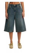 Cotton on Womens 91 Baggy Denim Jort - Shadow Brown, Size 28 by Vanessa Jane