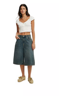 Cotton on Womens 91 Baggy Denim Jort - Shadow Brown, Size 28 by Vanessa Jane