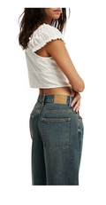 Cotton on Womens 91 Baggy Denim Jort - Shadow Brown, Size 28 by Vanessa Jane
