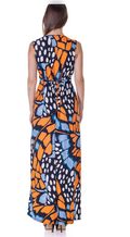 24seven Comfort Womens Orange Butterfly Print V Neck Tie Back Empire Wai by Vanessa Jane