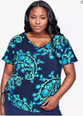 Calypsa Plus Size V-Neck Adele Swim Top by Vanessa Jane