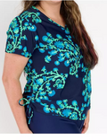 Calypsa Plus Size V-Neck Adele Swim Top by Vanessa Jane