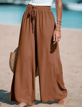 Cupshe Womens Summer Lovin Drawstring Wide-Leg Pants by Vanessa Jane