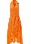Boston Proper Eyelet Fit and Flare Faux Wrap Midi Dress, Size 8 by Vanessa Jane