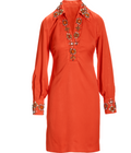 Boston Proper Beaded Embellished Trim Collared Tunic Dress, Size 8 by Vanessa Jane