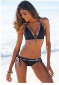 Lascana Womens Plunge Triangle Bikini Swimsuit Top Bra, Size 34A/B by Vanessa Jane