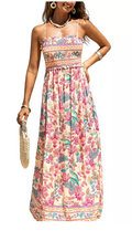 Cupshe Womens Papaya Punch Floral Maxi Beach Dress , Small by Vanessa Jane