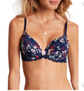 Adore Me Womens Kati Contour Demi Bra - Floral Blue, 34C by Vanessa Jane
