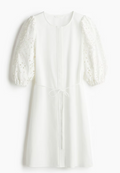 HandM Dress with Eyelet-Embroidered Sleeves, Medium by Vanessa Jane