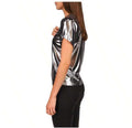 Michael Michael Kors Petite Foil Jersey Petal Sleeve Top, Size PL by Vanessa Jane