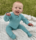 footie | vintage aqua by Finn + Emma