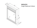 Sunny Wood BH2635m Barton Hill 26in Single Door Medicine Cabinet – Black by Vanessa Jane