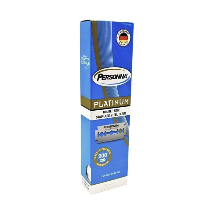 Personna Platinum Chrome Super Stainless Steel Double Edge Razor Blades - 20x10 Pack by Pasteur Pharmacy