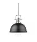 Golden Lighting Duncan 14 Inch Large Pendant Duncan - 3604-L PW-BLK - Transition by Vanessa Jane