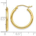 10K Gold Hinged Hoop Earrings by Fine Color Jewels