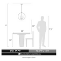 Golden Lighting 3167–4P Pw Colson – 4 Light Chandelier in Durable Style – 18.75 by Vanessa Jane