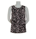 Kasper Printed Twist-Neck Sleeveless Top, Size Large by Vanessa Jane