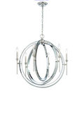 World Imports Rondure 6-Light Polished Nickel Chandelier, Adjustable Height by Vanessa Jane
