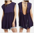 Free People Indigo Bella Babydoll Tank Top, Size Small by Vanessa Jane