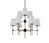 Park Harbor PHHL6088BKAB Beatty 8 Light 32" Wide Chandelier with Fabric Shades
