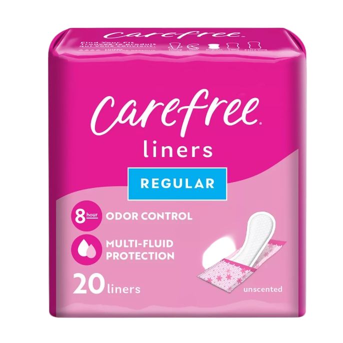 Carefree Acti-Fresh Body Shape Pantiliners Regular Unscented - 20 Liners by Pasteur Pharmacy