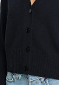 Aqua Cashmere V-Neck Cashmere Cardigan, Size XL by Vanessa Jane