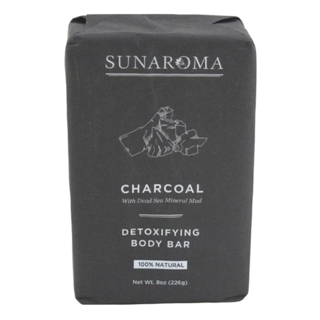 Sunaroma Soap Bar Charcoal With Bergamot Oil 8 Oz by Pasteur Pharmacy