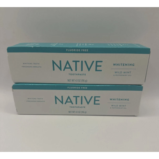 Native Whitening Wild Mint & Peppermint Oil Fluoride Free Natural Toothpaste - 4.1oz by Pasteur Pharmacy