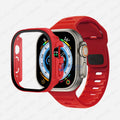 Silicone Sport Band+Case for Apple Watch Ultra Band Case Strap by Arleathercraft