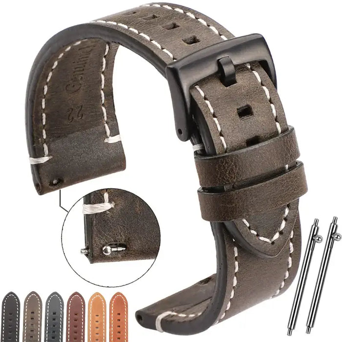 Samsung Galaxy Watch Leather Band - Classic Stylish Design by BandsCo Straps