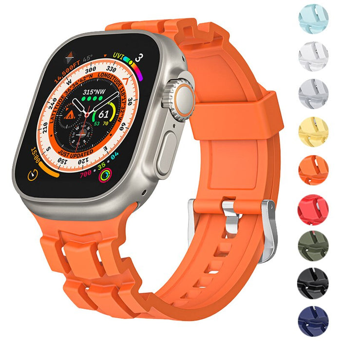 Silicone Strap Band for Apple Watch Band/Strap Series 11/10/9/8/7/6/5/4/ SE / Ultra 1/2/3 by Arleathercraft