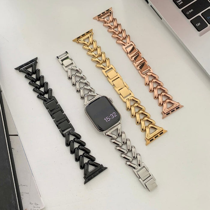 Steel Apple Watch Bracelet Strap/Band Series 11/10/9/8/7/6/5/4/ SE / Ultra 1/2/3 by Arleathercraft