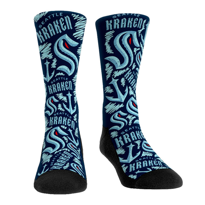 Seattle Kraken - Logo Sketch by Rock 'Em Socks