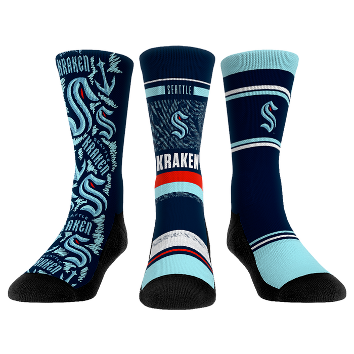 Seattle Kraken - 3-Pack by Rock 'Em Socks