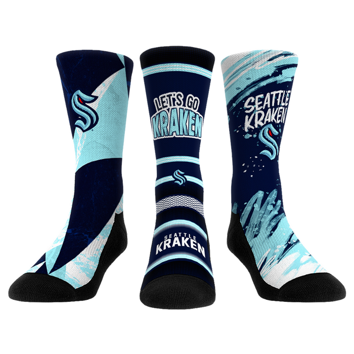 Seattle Kraken - Power Play 3-Pack by Rock 'Em Socks