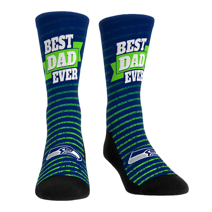 Seattle Seahawks - Best Dad Ever by Rock 'Em Socks