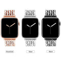 Stainless Steel Diamond Apple Watch Band – Series 4–11, SE, Ultra by Arleathercraft