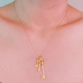 Secret Garden Key Necklace – Gold Plated | Vintage Charm, Dainty Jewelry