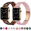 Resin Strap For Apple Watch Band/Strap Series 11/10/9/8/7/6/5/4/ SE / Ultra 1/2/3 by Arleathercraft