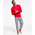 Family Pajamas Mens Thermal Buffalo Check Mix It Set, Size Medium by Vanessa Jane