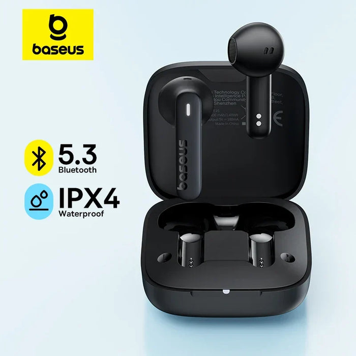 Baseus Bowie E16 Wireless Earphones Bluetooth 5.3 TWS Earbuds IPX4 Waterproof Earphone 30H Playtime 13mm Driver HIFI Headphones by Perfect Stock