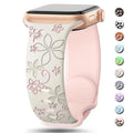 Apple Watch Silicone Band - Durable Floral Design Strap by BandsCo Straps