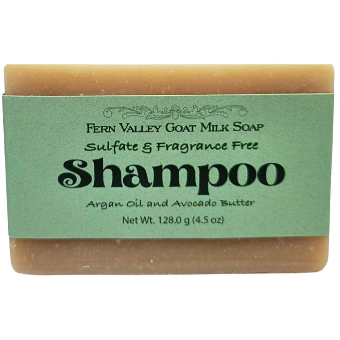 Handmade Goat Milk Shampoo Bar | Argan Oil & Avocado Butter | Fragrance-Free by Fern Valley Soap