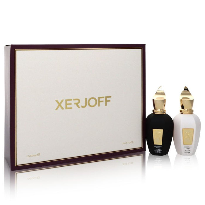 Shooting Stars Amber Star & Star Musk by Xerjoff Gift Set -- 1.7 oz EDP in Amber Star + 1.7 oz EDP in Star Musk Both Unisex Fragrances for Men by Avera Group