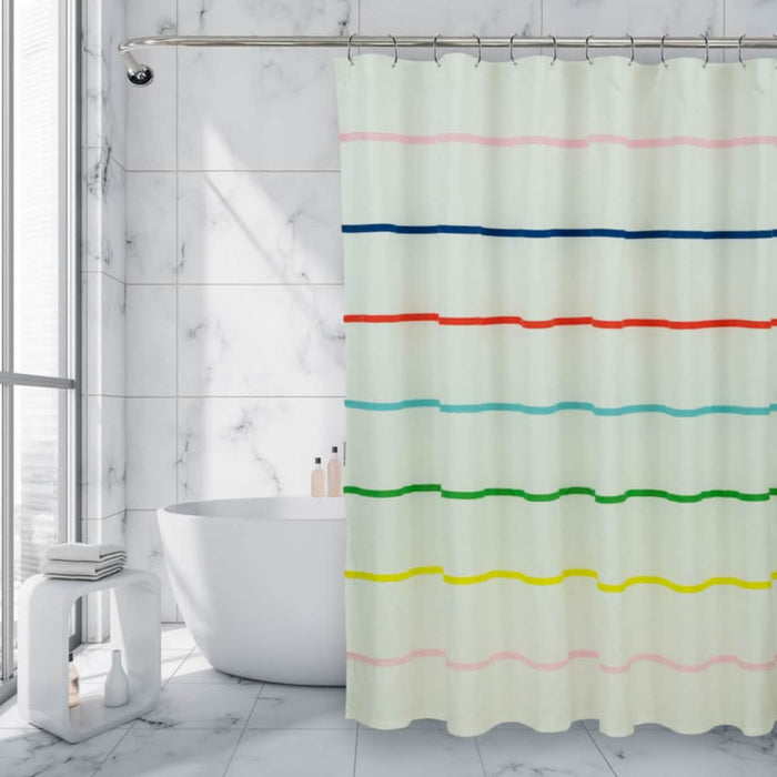 Royale Linens Double Brushed Microfber 1800 Thread Printed Shower Curtain by DailySale