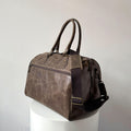 Crazy Horse Leather Weekender Bag – Full-Grain Travel Duffel with Laptop Pocket by MiamiLeathers.com