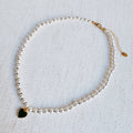 Silky Thread Heart Charm Necklace