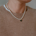 Silky Thread Heart Charm Necklace