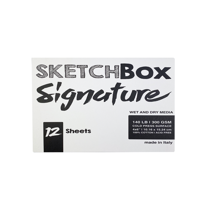 SketchBox Signature 4x6 CP Paper 100% Cotton 300 gsm extra white by ShopSketchBox