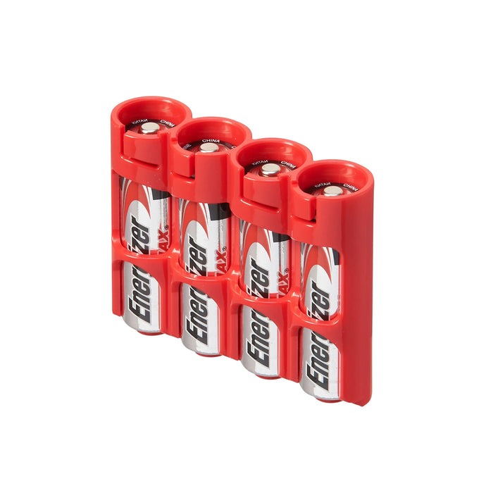 Slim Line AA 4 Pack (Red) by Storacell